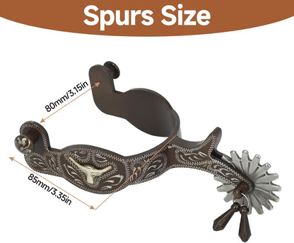 Western Cowboy Spurs, 1 Pair Men Western Spurs