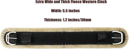 Fleece Western Cinch,Breathable Horse Cinch Girth for Western Saddle