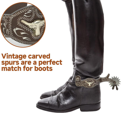 Western Cowboy Spurs, 1 Pair Men Western Spurs