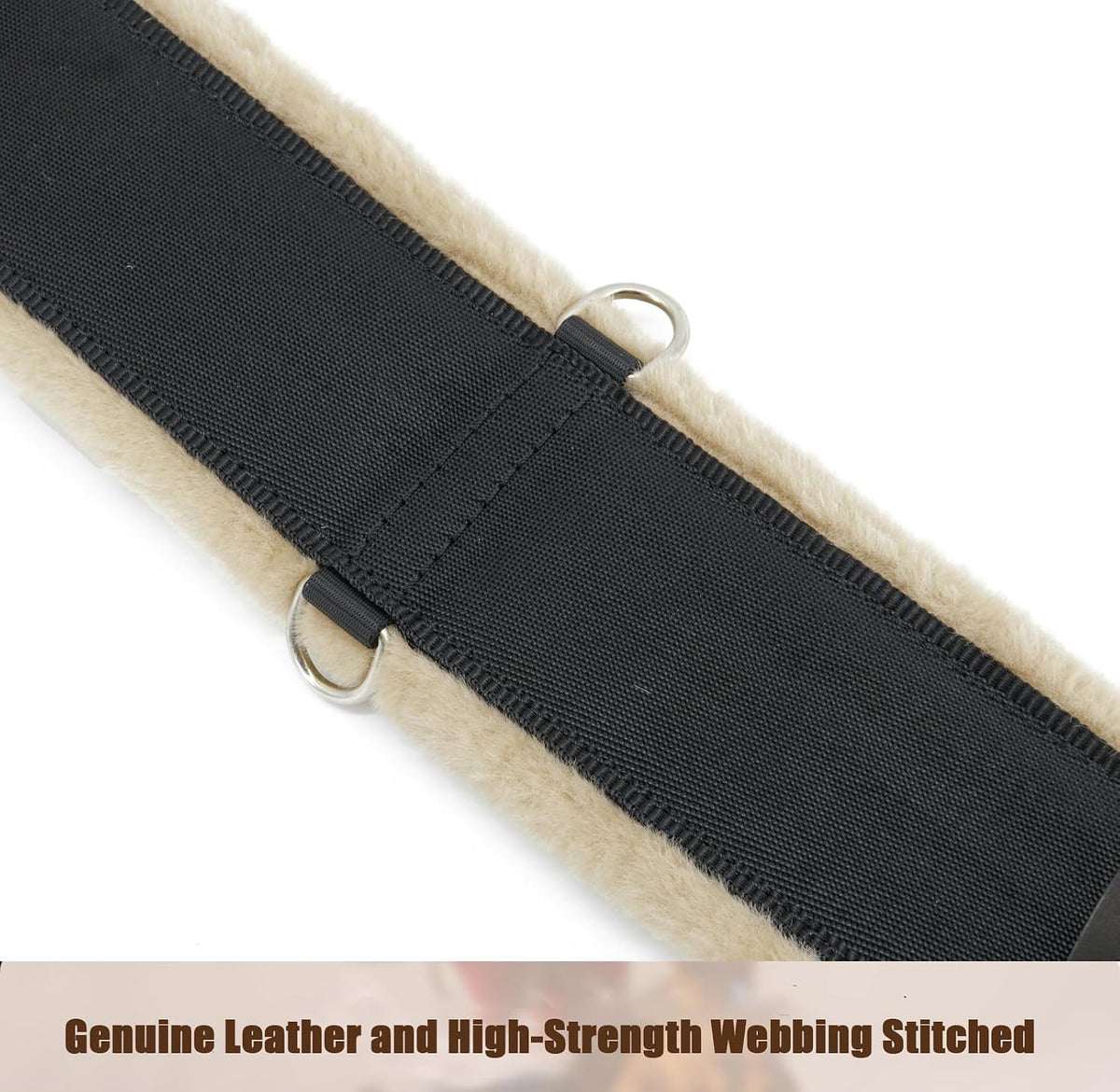 Fleece Western Cinch,Breathable Horse Cinch Girth for Western Saddle