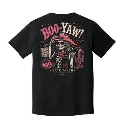 Boo-Yaw Western Cowgirl Halloween T-Shirt – Black