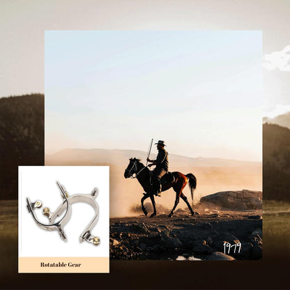 2Pcs Western Cowboy Spurs, Stainless Steel Riding Western Spurs