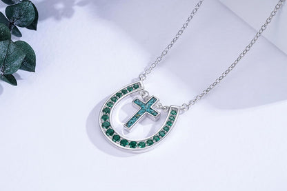 Western Necklace 925 Sterling Silver Turquoise Western Pendant Country Jewelry Gifts for Cowgirl Cowboy