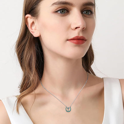 Western Necklace 925 Sterling Silver Turquoise Western Pendant Country Jewelry Gifts for Cowgirl Cowboy