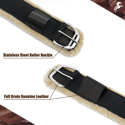 Fleece Western Cinch,Breathable Horse Cinch Girth for Western Saddle