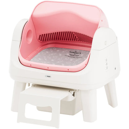 Petpivot Autoscooper 12 Lite Open-Top Automatic Self-Cleaning Cat Litter Box, Easy-Entry Front Step, Triple Safety Protection, No App Required,Sohochic
