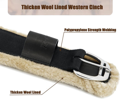 Fleece Western Cinch,Breathable Horse Cinch Girth for Western Saddle