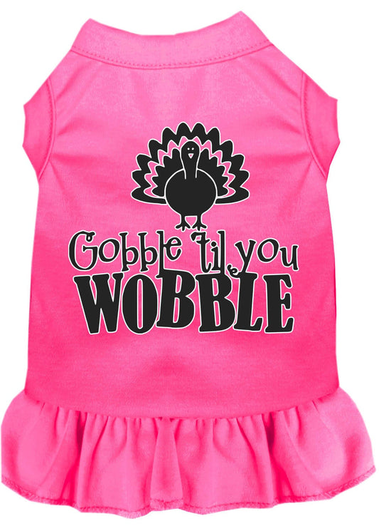 Thanksgiving Pet Dress "Gobble Til You Wobble"