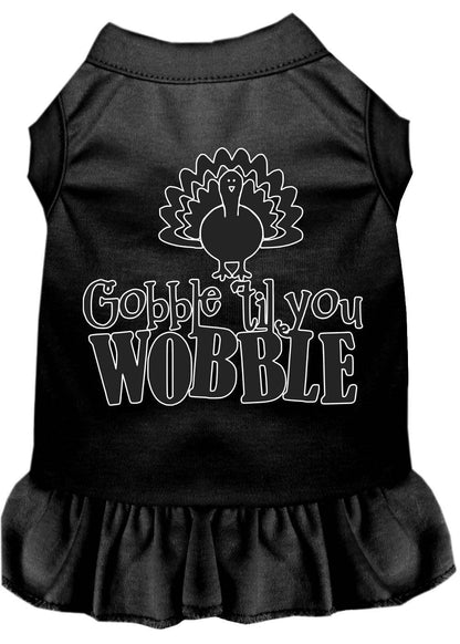 Thanksgiving Pet Dress "Gobble Til You Wobble"
