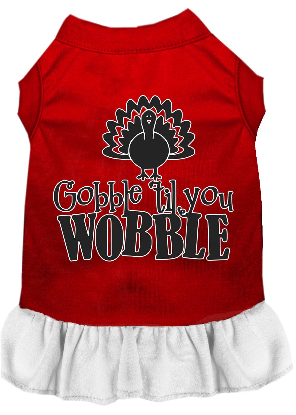 Thanksgiving Pet Dress "Gobble Til You Wobble"