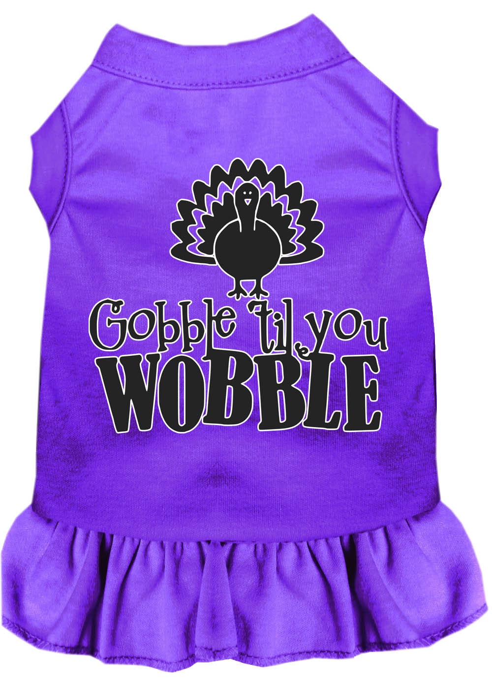 Thanksgiving Pet Dress "Gobble Til You Wobble"