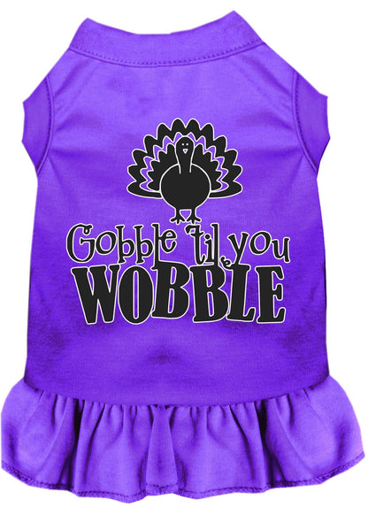 Thanksgiving Pet Dress "Gobble Til You Wobble"